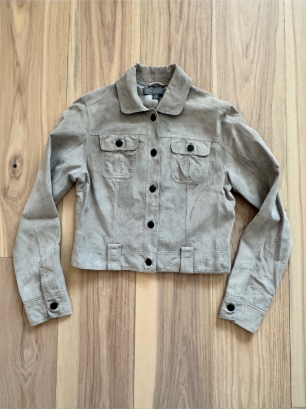 Proenza Schouler For Target Women’s Beige Suede Cropped Button Jacket